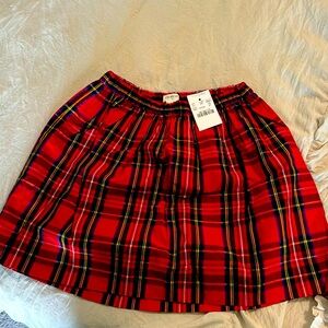 J. Crew Crewcuts Girls pull-on skirt in Holiday Tartan! NWT!  Size 6-7